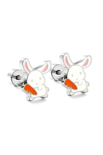 Janset Rabbit Model Children's Earrings - Sterile Surgical Screw Closure