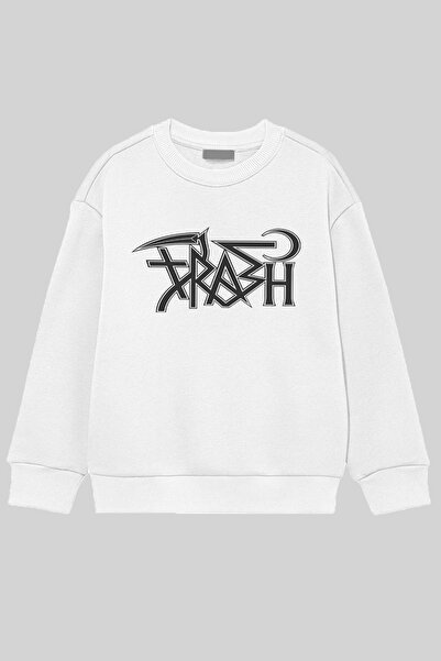 FEEL STYLE Оверсайз унісекс-светр з принтом Trash Logo - без коміра