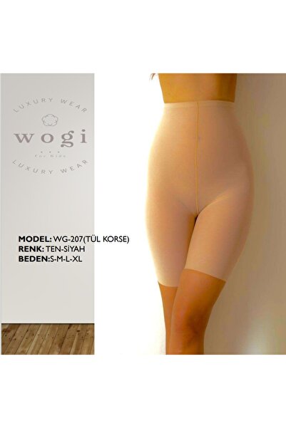 Wogi WOGİ YÜKSEK BEL  TEN RENGİ  TÜL KORSE