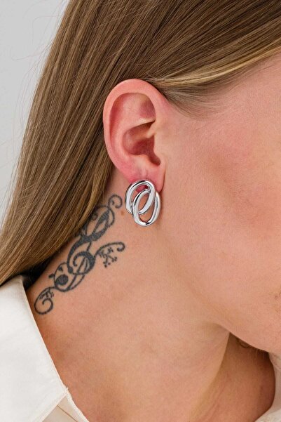 MRK İç İçe Kadın Tasarım Küpe