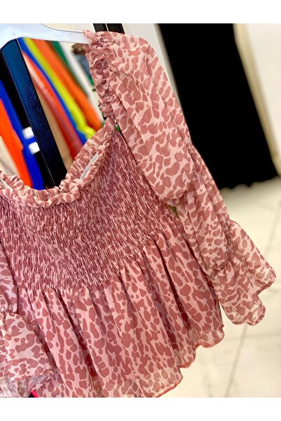 MEFA GİYİM PEMBE ŞİFON BLUZ