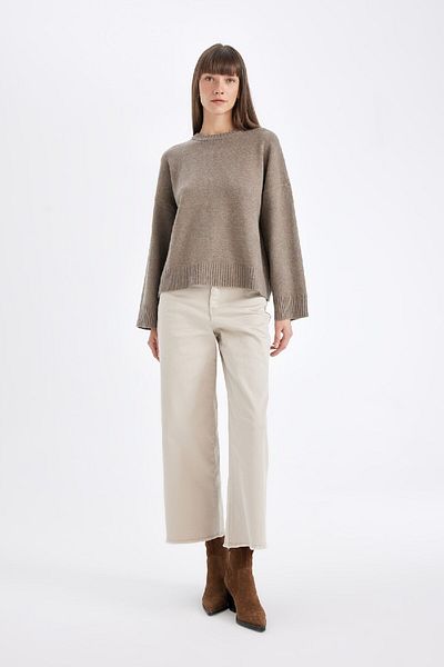 DeFacto Magas derekú lapos zsebes széles szárú Culotte Gabardine - C7535ax24au
