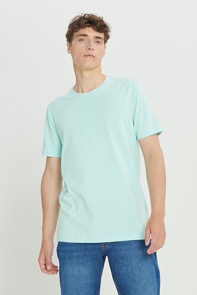 ALTINYILDIZ CLASSICS Men's Slim Fit Mint 360 Degree Crew Neck T-shirt