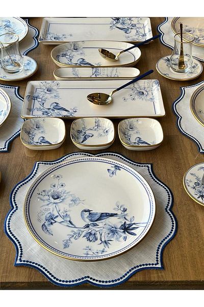 ROSSEV Breakfast Set Grandala 86 Pieces for 12 People