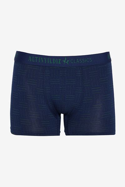 ALTINYILDIZ CLASSICS Boxeri pentru bărbați din bumbac premium, negru-albastru închis-gri, cu model standard, flexibili, pachet de 3