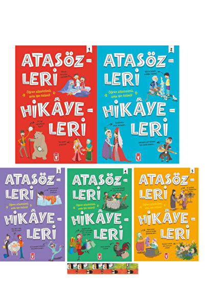 Timaş Çocuk 2.3. sınıflar için-Atasözleri Hikayeleri Set - (5 Kitap)