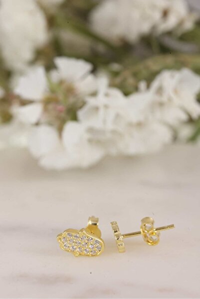 Silvano Jewelry 925 Ayar Gümüş Minik Zirkon Taşlı Damla Küpe