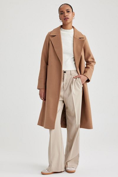 DeFacto CoAt s páskem RegulAr Fit StAmp CoAt - A2492ax23wn