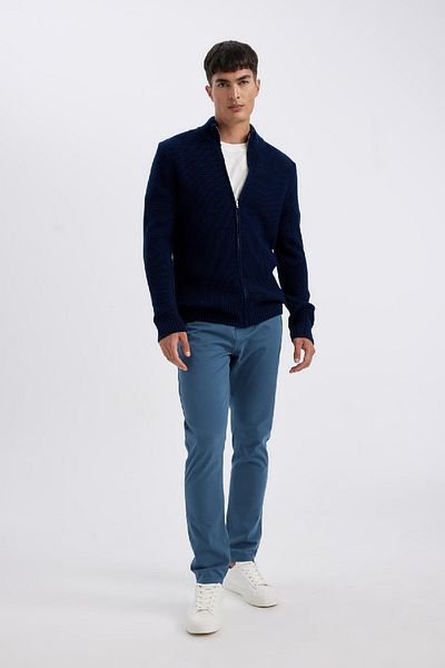 DeFacto Chino Canvas-Hose, schmale Passform, schmale Passform, Baumwolle, dehnbar, schmales Bein, C9441ax24au