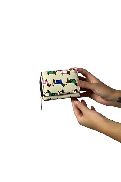 Gloria Betüles Patterned Women's Small Wallet - Hand and Pocket Detailed