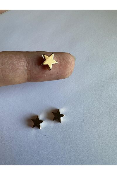 TREND 5pcs Two Holes Star Shaped Gold Plated Color Beads - for Jewelry Making