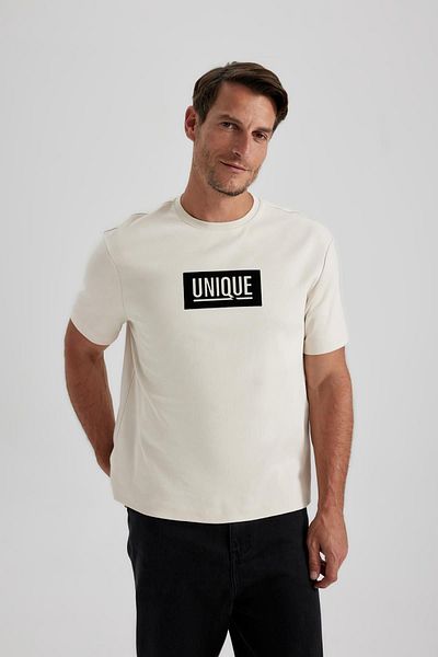 DeFacto Regular Fit Crew Neck Printed Short Sleeve T-Shirt A7801Ax23Au