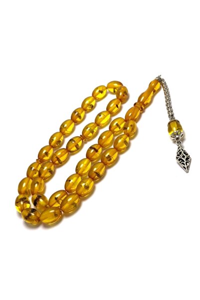 Rana Gümüş Karıncalı Toz Pres Kehribar Tesbih (kod: 2020693)