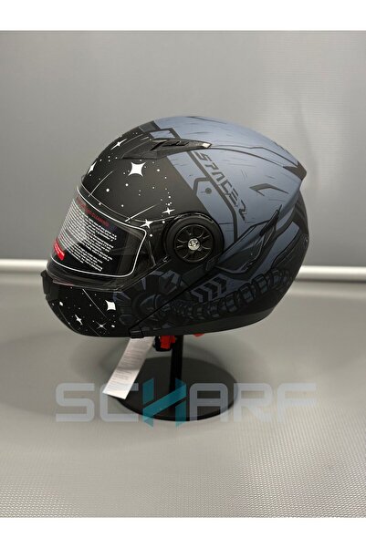 JK20 Jk 115 Güneş Vizörlü Çene Açılır Kask Z2 GREY