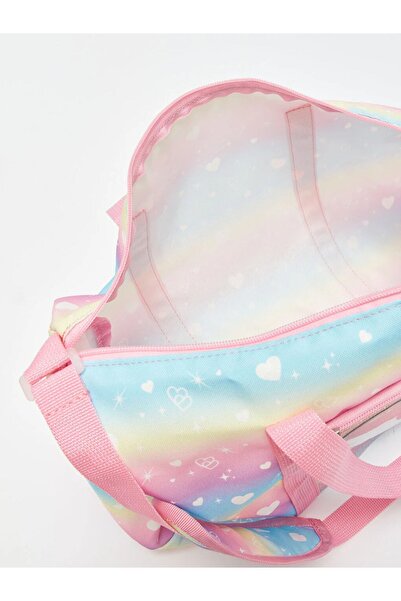 LC Waikiki Kalp Baskılı Kız Çocuk Spor Çantası Soly (41x21x18 cm)