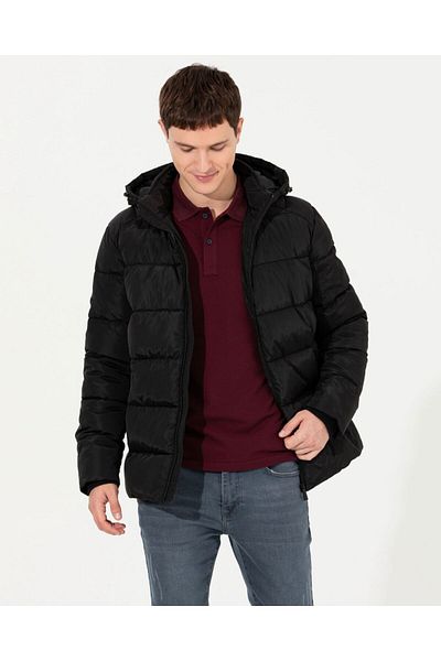 Pierre Cardin G021SZ0MS.000.1571780 Μοντέλο Μαύρο Παλτό