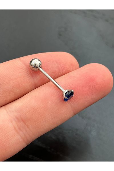Karınca Piercing Zircon Stone Tongue Piercing High Quality Surgical Steel Piercing (Ant Tattoo)