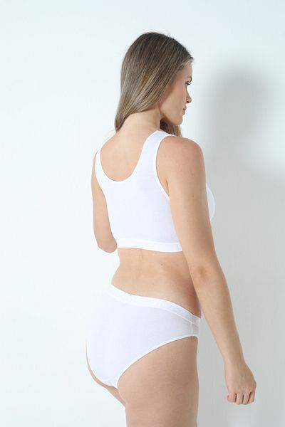 Miss Blue Moon Basic Women's Sports Bra and Slip Set - Cotton, Padded, 7200 Model
