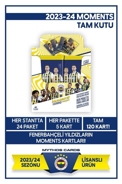 Mythos Cards Moments 2023-24 Sezonu - Fenerbahçe Futbolcu Kartları Tam Kutu