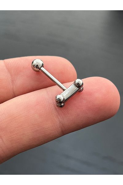 Karınca Piercing Cat Dog Food Bone Piercing High Quality Surgical Steel Tongue Piercing (Ant Tattoo)