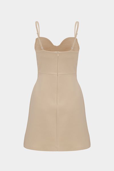 Açelya Okcu Strappy Mini Women's Dress - Premium Rose Detailed