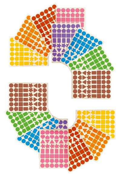 piapolya 8 أشكال| 8 ألوان| 2 مجموعة من ملصقات الأشكال الإضافية| مادة النشاط| ...