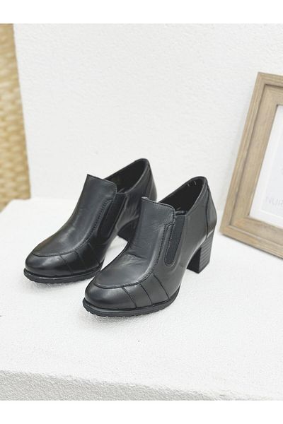 Mammamia D24KA-3135 Cizme din piele pentru femei - Toc de 7 cm, elastic lateral