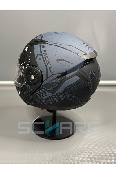 JK20 Jk 115 Güneş Vizörlü Çene Açılır Kask Z2 GREY