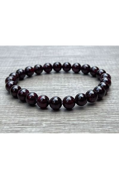 eHediyecim Natural Stone Granat Bracelet - Lal