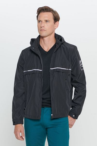 AC&Co / Altınyıldız Classics Ανδρικό παλτό με μαύρη κουκούλα Standard Fit με πλαϊνές τσέπες