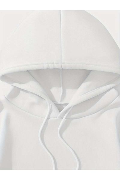 Touz Moda Φούτερ με στάμπα Ronaldo με λευκή κουκούλα