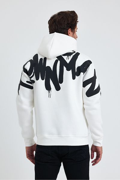 Tarz Cool Ανδρικό φούτερ Fleece με κουκούλα από βαμβάκι - 3 κλωστές, Standard Fit