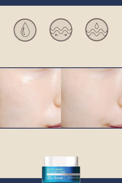 DR.SOME Dr. Some Hyaluronic Acid Water-Based Moisturizing Korean Face Cream for All Skin Types 50ml