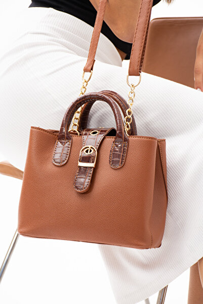 ESTUTE حقيبة كروس بحزام يد للنساء مكونة من قسمين