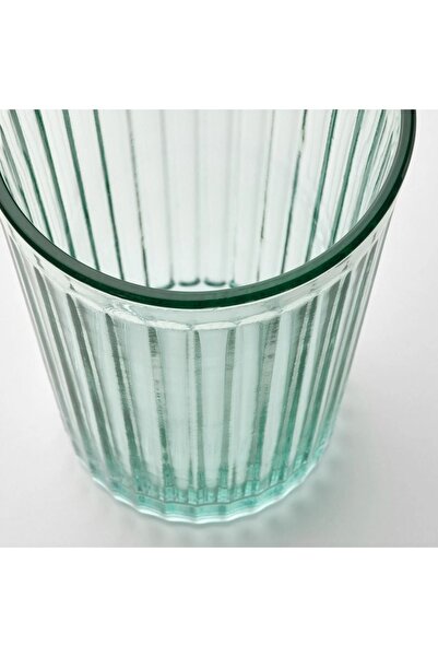 IKEA 4'lü Cam Bardak Seti Su Kola Meşrubat Bardağı Açık Turkuaz 310 ml