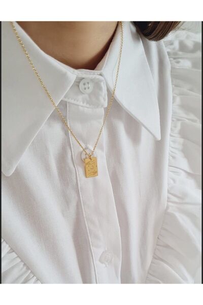 Nida Jewelry 925 Ayar Gümüş Plaka Sihirli Eller Kolye