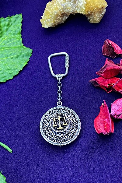 Agai Silver Adalet Terazisi Amblemli Telkari Işlemeli Gümüş Anahtarlık Savcı ...