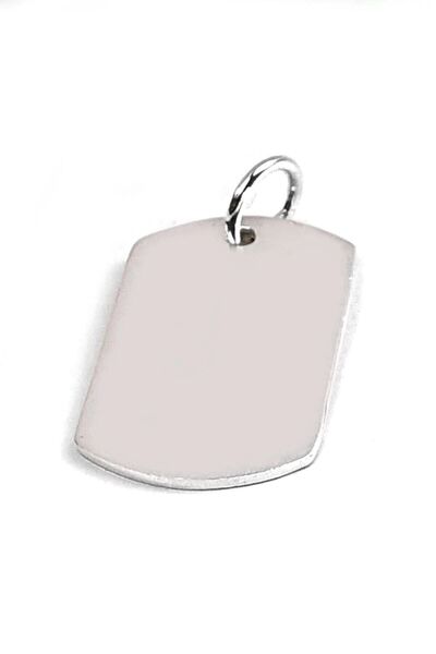 Agai Silver Askeri Künye Gümüş Plaka Kolye Ucu