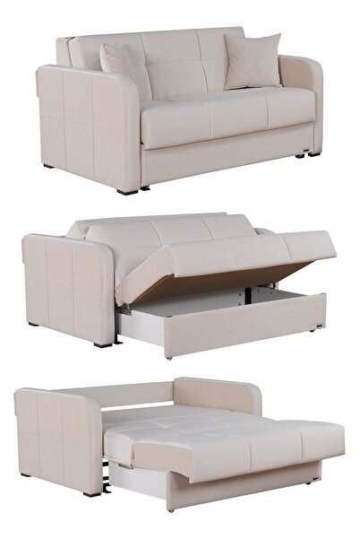 Kilim Mobilya Adonis Xl Ve Bazalı Kanepe Krem 160'lık