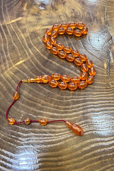 Agai Silver Mărgele de rugăciune din chihlimbar Zar cu ciucuri portocalii - Sistem special