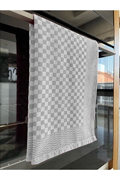 QURRY 2 Adet , 48x68 Cm, ( Gri ) Damalı Alman Peçetesi, Kurulama Bezi, Mutfak...