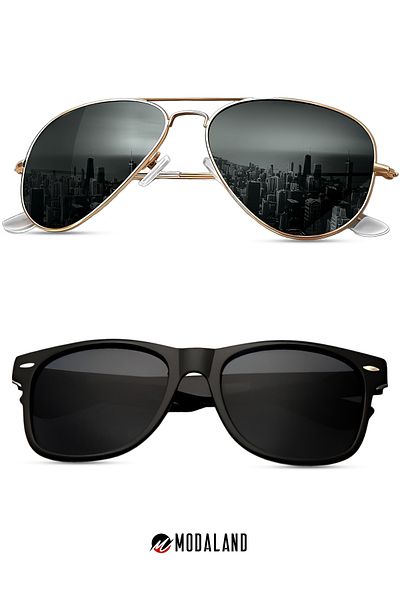 ModaLand Unisex 2-Piece Drop Model Opportunity Sunglasses