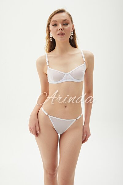 Arinda Σετ εσωρούχων Comfort Tulle Underwire Λευκό