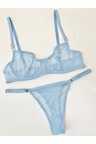 Arinda Σετ εσωρούχων Blue Bebé Comfort Tulle Underwire