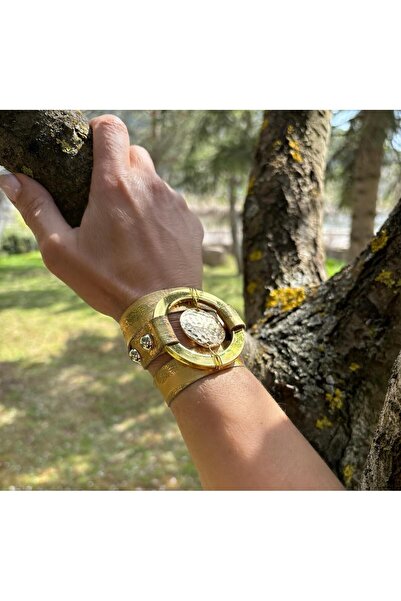 AGG TASARIM سوار جلدي مزين بالخرز