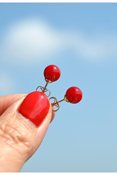 Mu Minamu حلق كروي أحمر 8 ملم