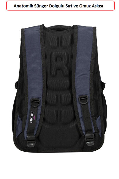 Relaxion Khaki Water Resistant Padded Bat Back Structured School Daily Backpack with Laptop Compartment