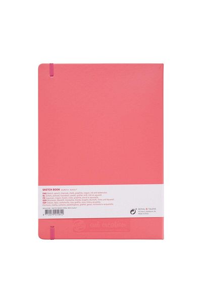 Talens Sketchbook Hard Cover Sketch Drawing Book 21x29 Cm.A4 140 Gr 80 Yp Pastel Coral