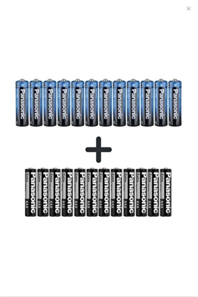 PANASONIC 24'lü Özel Pil Paketi(12 Aa+12 Aaa) Panasonic24lü