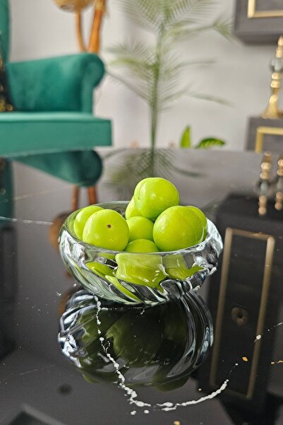 Gülümseten Avm 6 lı Yuvarlak Balık Sırtı Çerez Meyve ve Meze Sunum Tabağı | Ç...